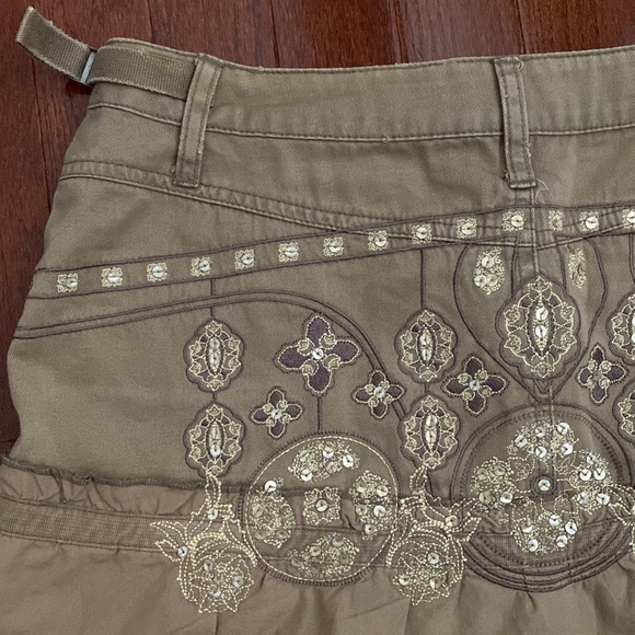 Da-Nang Taupe Embellished Mini Skirt - Picture 10 of 16